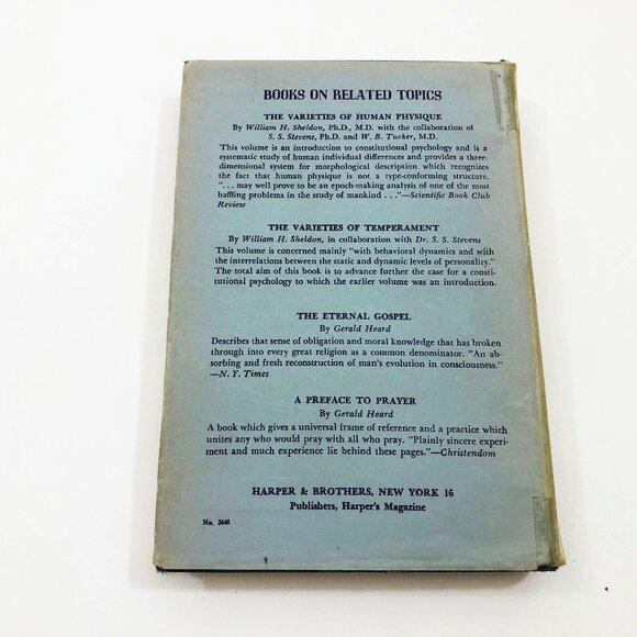 Vintage Psychology and the Promethean Will William H. Sheldon 1936 HBDC - Picture 2 of 11